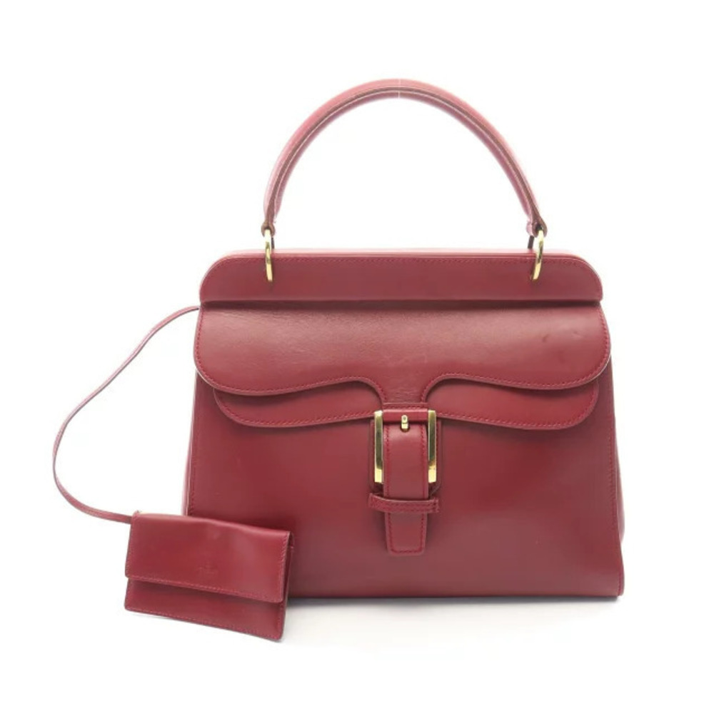 Gucci Handbag Pouch Clutch Leather Bordeaux Purple